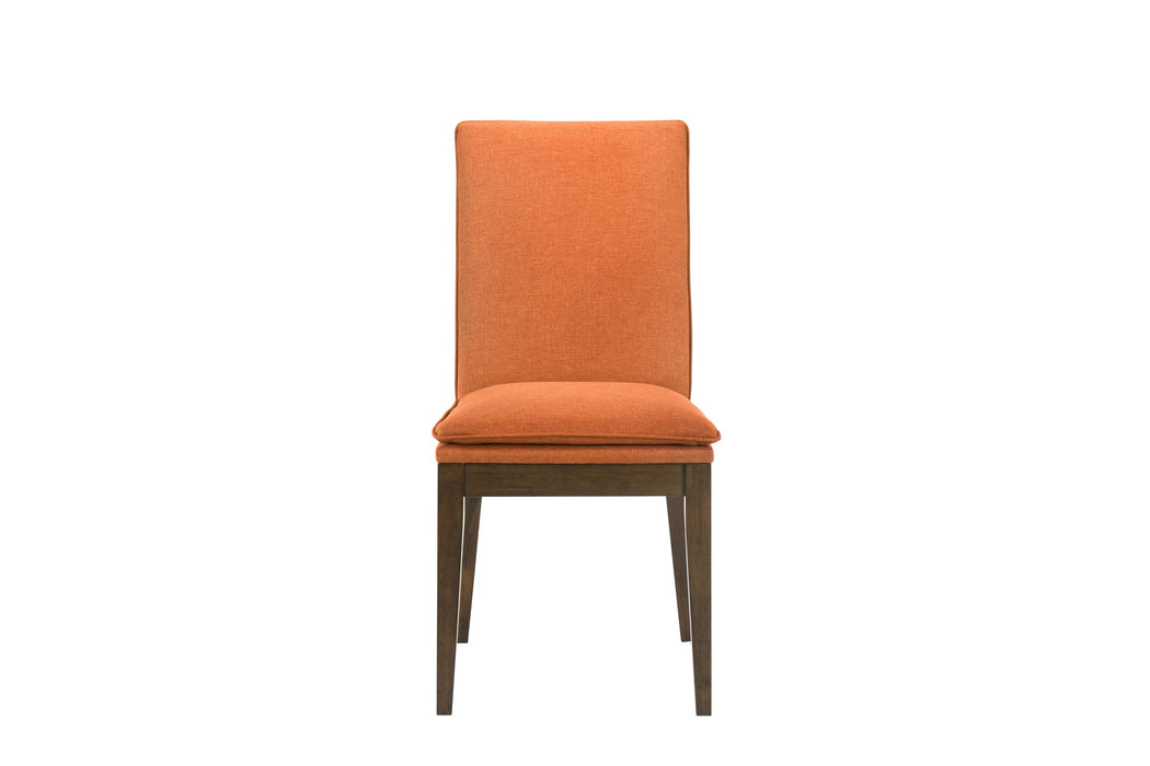 MAGGIE DINING CHAIR W/TERRACOTTA CUSHION-WALNUT