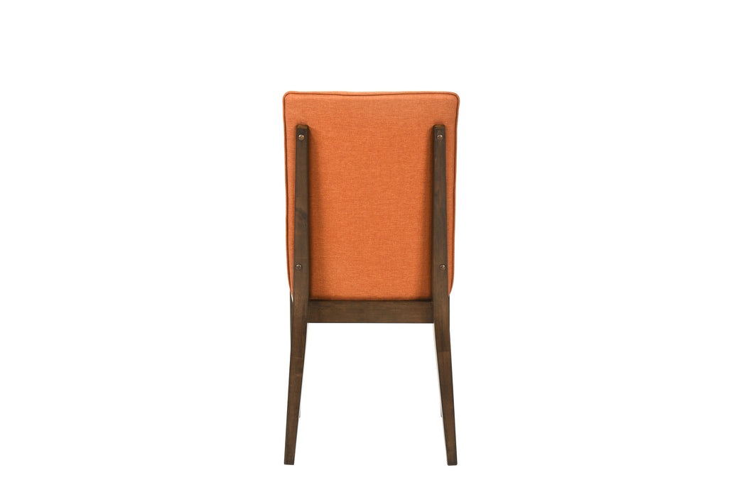 MAGGIE DINING CHAIR W/TERRACOTTA CUSHION-WALNUT