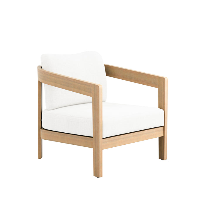 WESLEY PATIO CLUB CHAIR W/ WHITE CUSHION