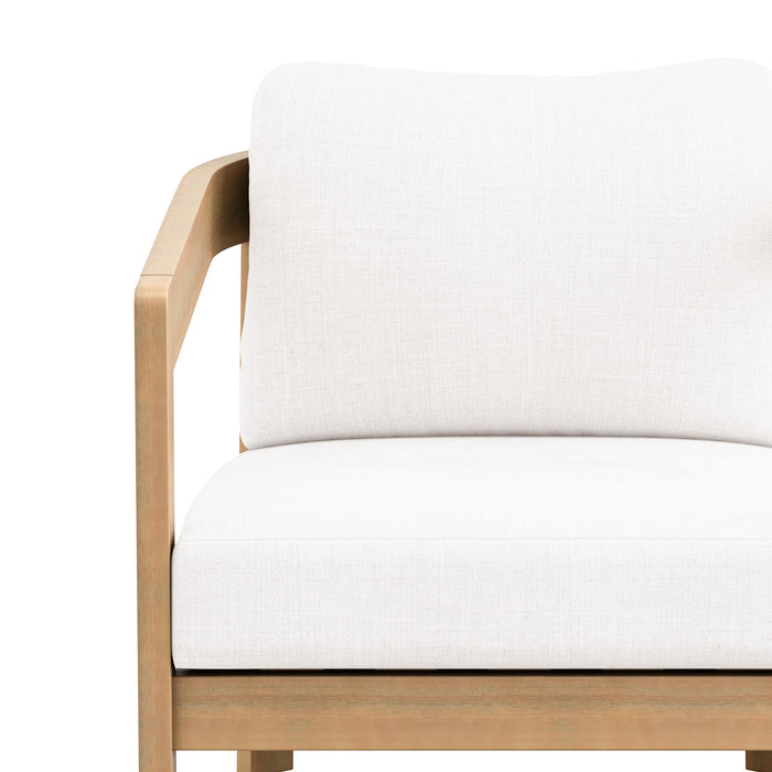 WESLEY PATIO CLUB CHAIR W/ WHITE CUSHION