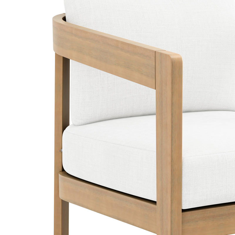 WESLEY PATIO CLUB CHAIR W/ WHITE CUSHION