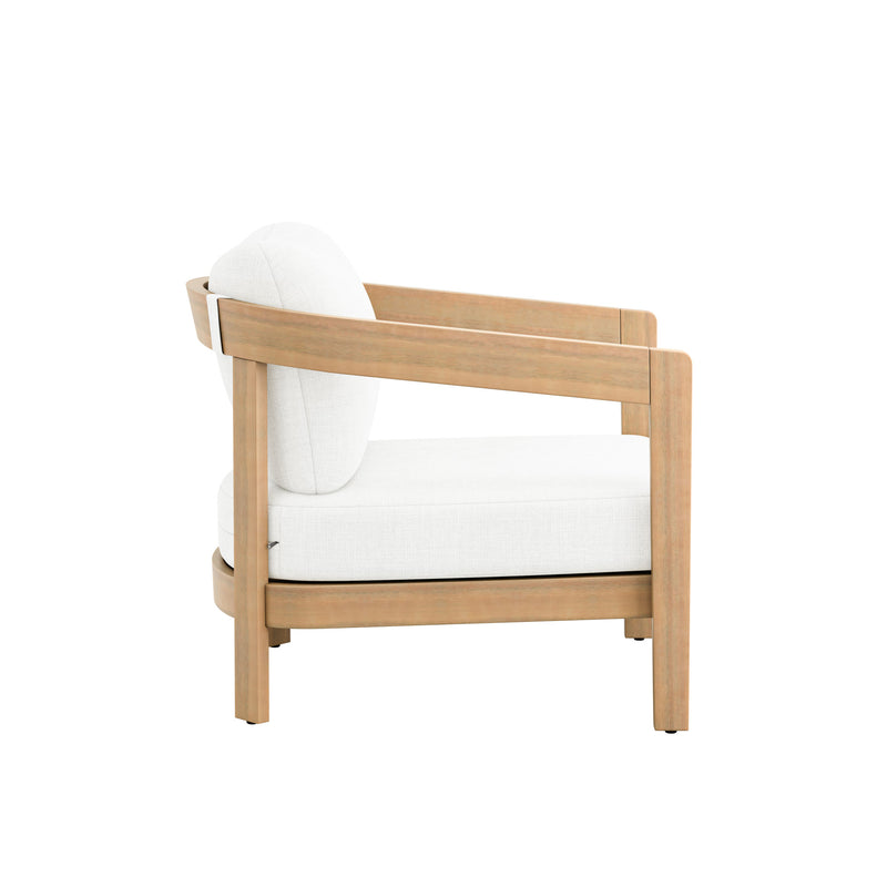WESLEY PATIO CLUB CHAIR W/ WHITE CUSHION