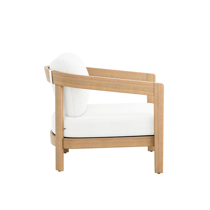 WESLEY PATIO CLUB CHAIR W/ WHITE CUSHION