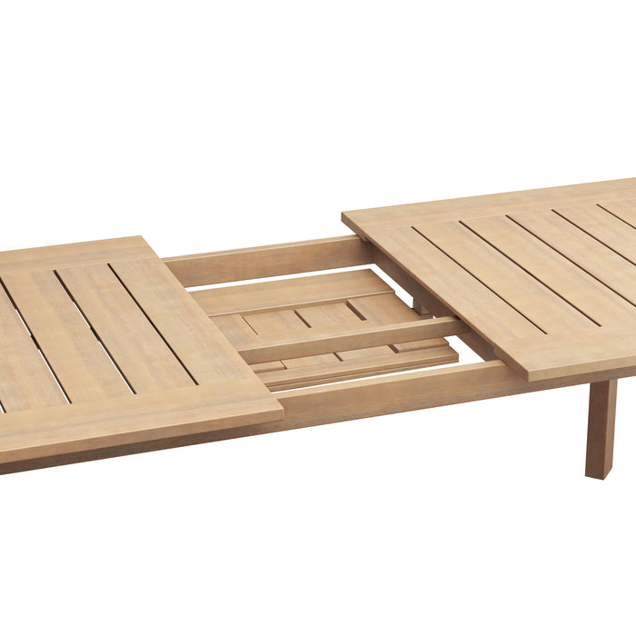 WESLEY PATIO DINING TABLE W/SELF STORING LEAF