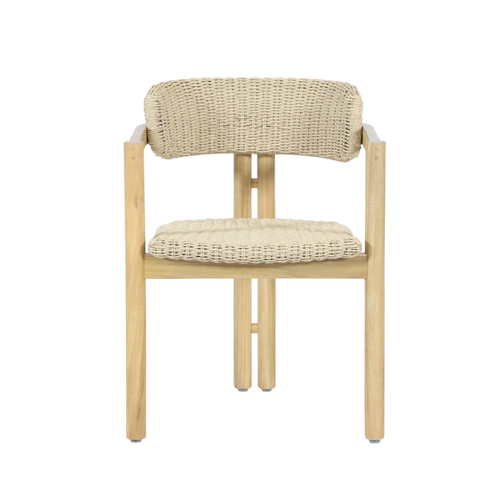 SEDONA WOOD AND WICKER PATIO DINING CHAIR (2 PER CARTON)