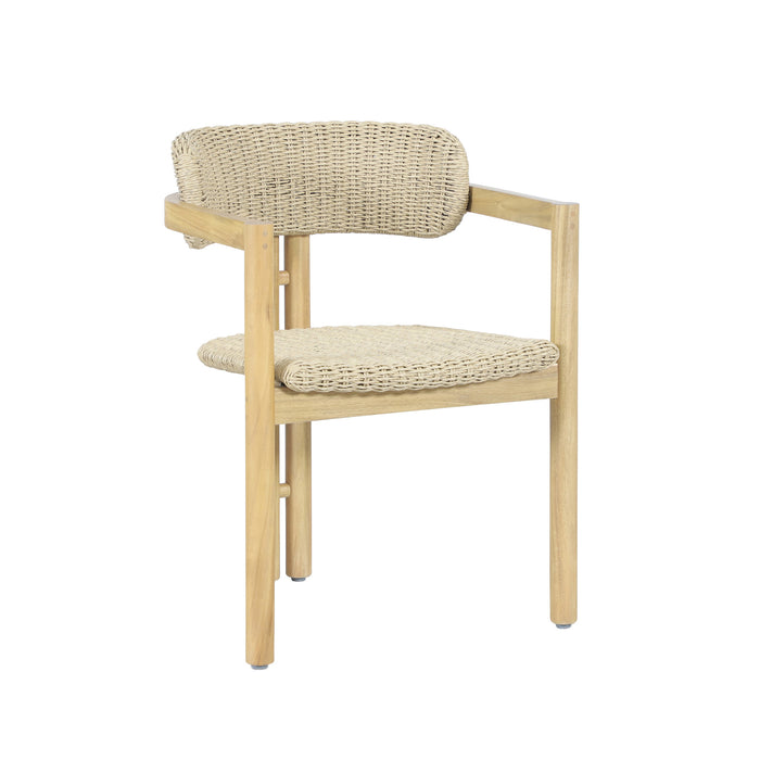 SEDONA WOOD AND WICKER PATIO DINING CHAIR (2 PER CARTON)