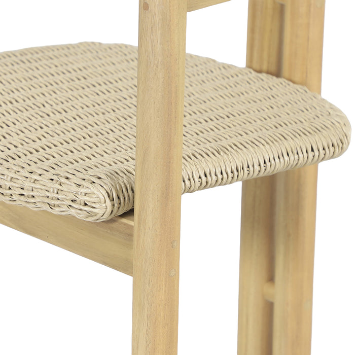 SEDONA WOOD AND WICKER PATIO DINING CHAIR (2 PER CARTON)