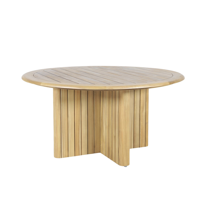 SEDONA ROUND PATIO DINING TABLE - NATURAL
