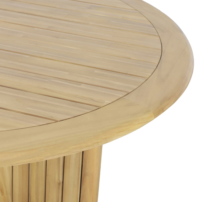 SEDONA ROUND PATIO DINING TABLE - NATURAL