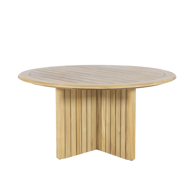 SEDONA ROUND PATIO DINING TABLE - NATURAL