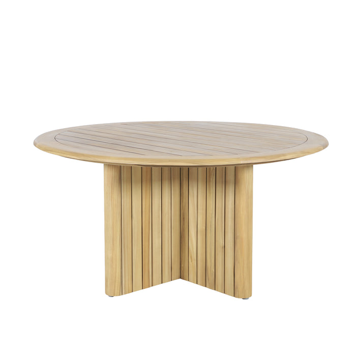 SEDONA ROUND PATIO DINING TABLE - NATURAL