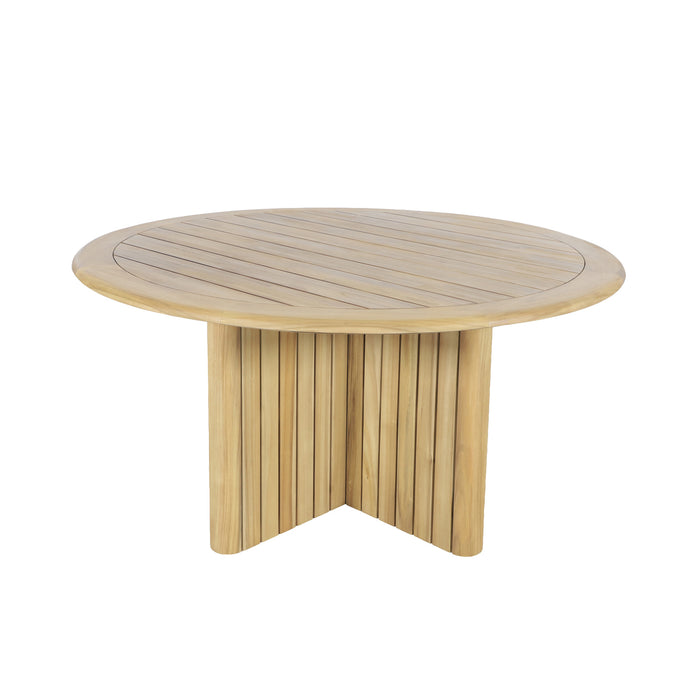 SEDONA ROUND PATIO DINING TABLE - NATURAL