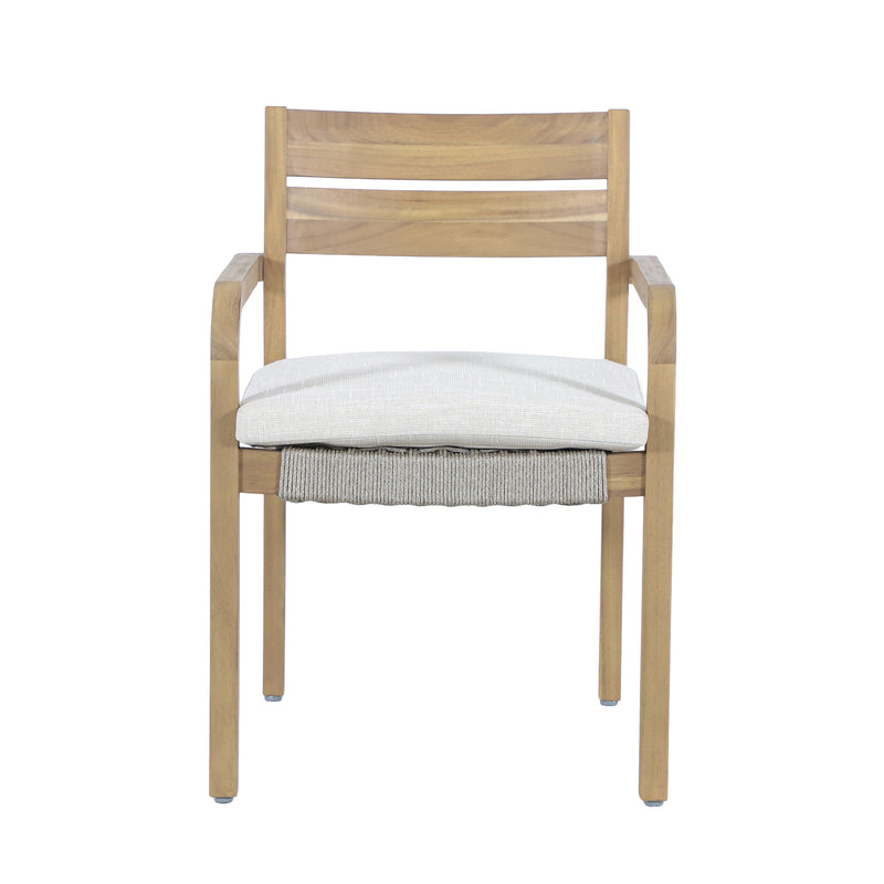ARDEN WOOD AND WICKER PATIO DINING CHAIR (2 PER CARTON)