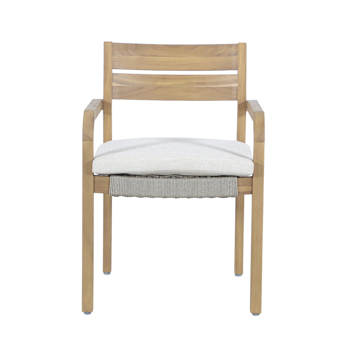 ARDEN WOOD AND WICKER PATIO DINING CHAIR (2 PER CARTON)