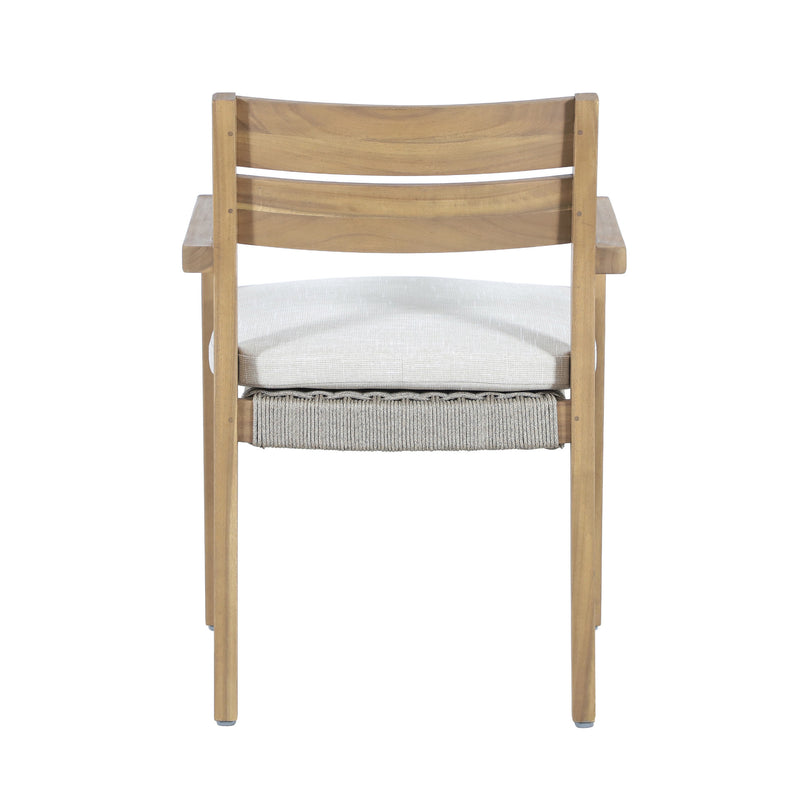 ARDEN WOOD AND WICKER PATIO DINING CHAIR (2 PER CARTON)