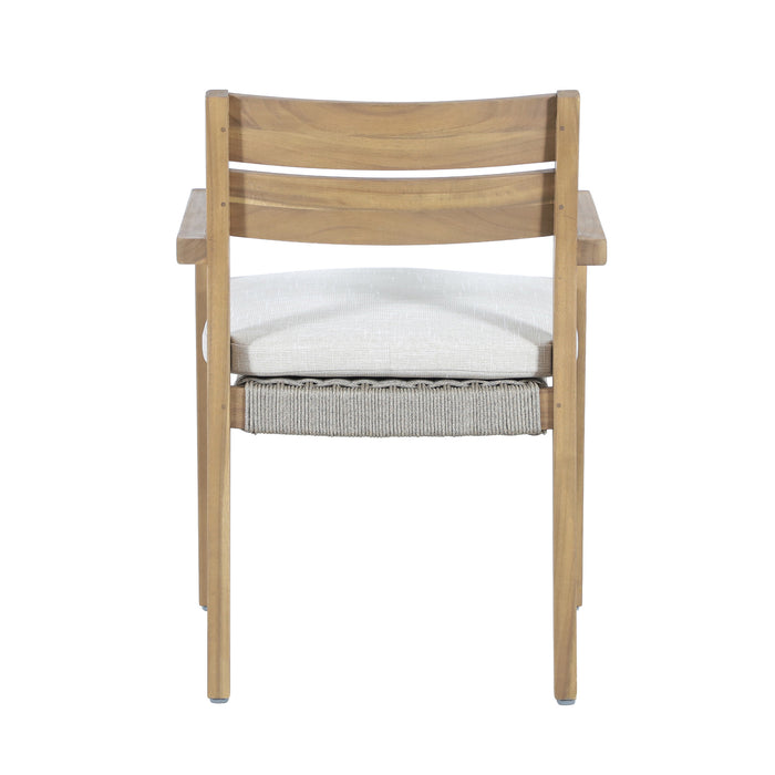 ARDEN WOOD AND WICKER PATIO DINING CHAIR (2 PER CARTON)