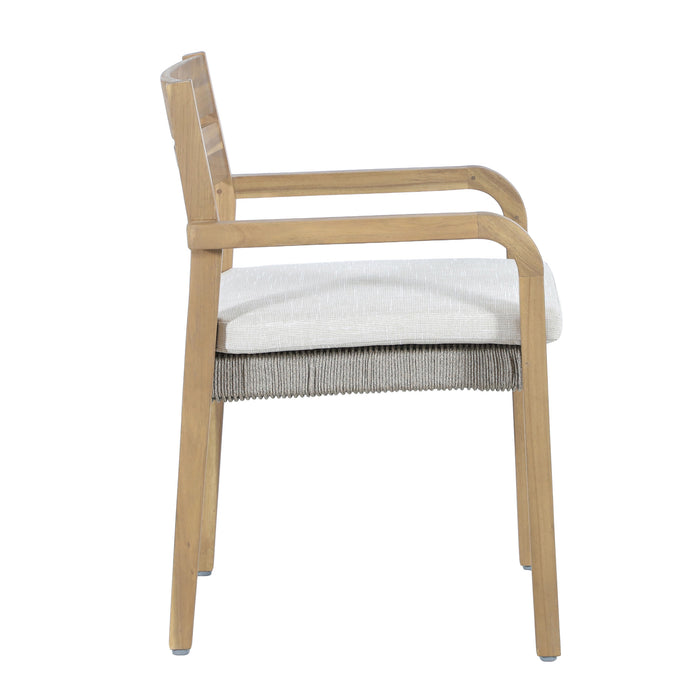 ARDEN WOOD AND WICKER PATIO DINING CHAIR (2 PER CARTON)