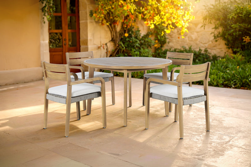 ARDEN ROUND PATIO DINING TABLE - NATURAL