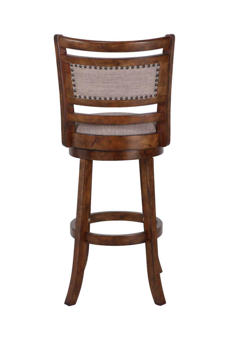 ABERDEEN 29" BAR STOOL W/FABRIC CUSHIONS-BROWN
