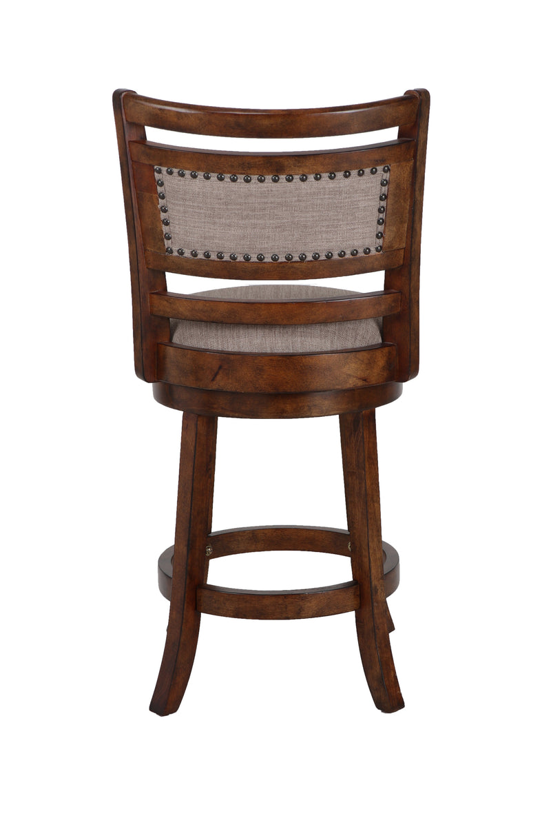 ABERDEEN 24" COUNTER STOOL W/FABRIC CUSHIONS-BROWN