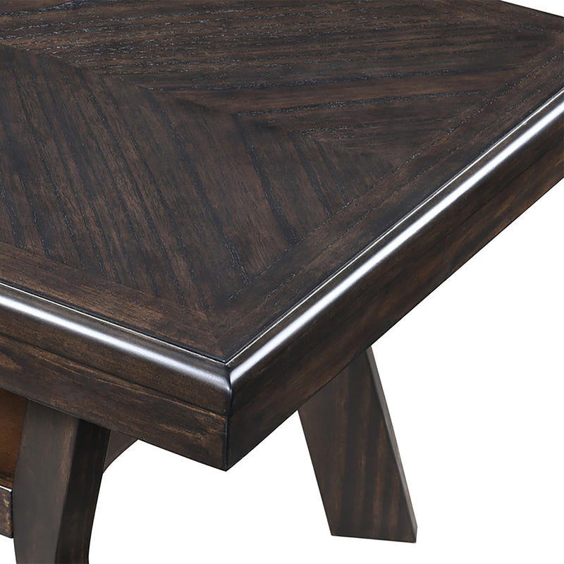 GIA 3 PIECE OCCASIONAL SET- 1 COFFEE & 2 END TABLES-BROWN