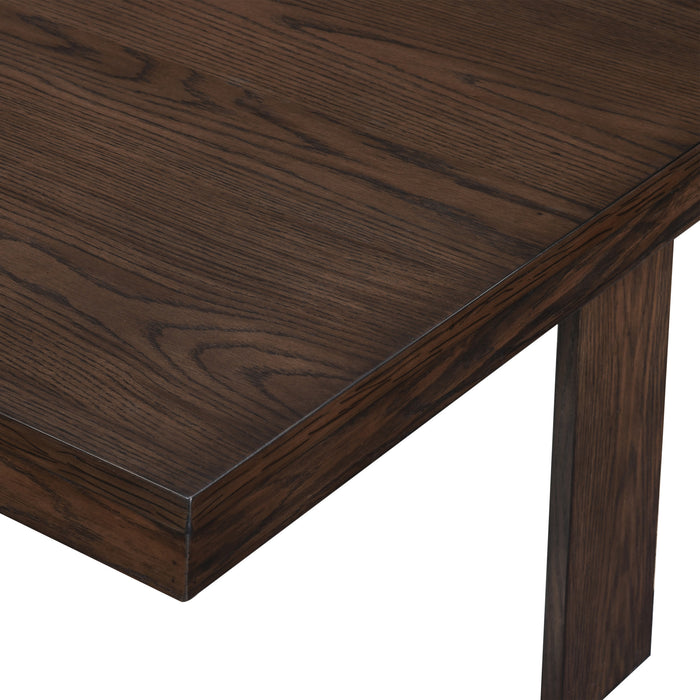 PAXTON 5 PC STORAGE COFFEE TABLE W/ 4 TUCK-IN OTTOMANS-DK BRO