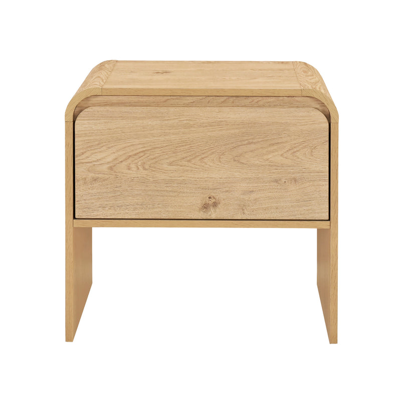 MARA ONE DRAWER END TABLE / BEDSIDE TABLE-NATURAL