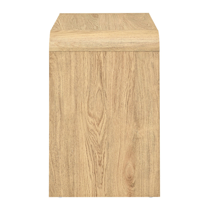 MARA TWO DRAWER END TABLE / BEDSIDE TABLE-NATURAL