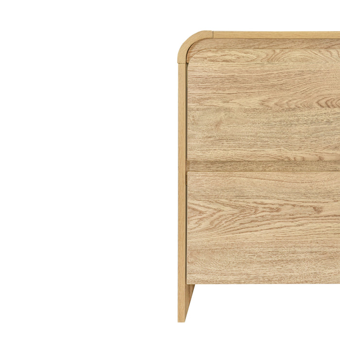 MARA TWO DRAWER END TABLE / BEDSIDE TABLE-NATURAL