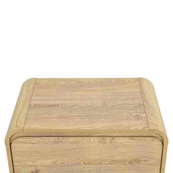 MARA TWO DRAWER END TABLE / BEDSIDE TABLE-NATURAL