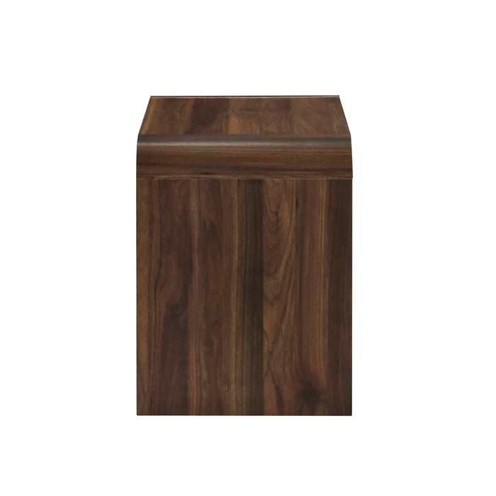 MARA ONE DRAWER END TABLE / BEDSIDE TABLE-WALNUT