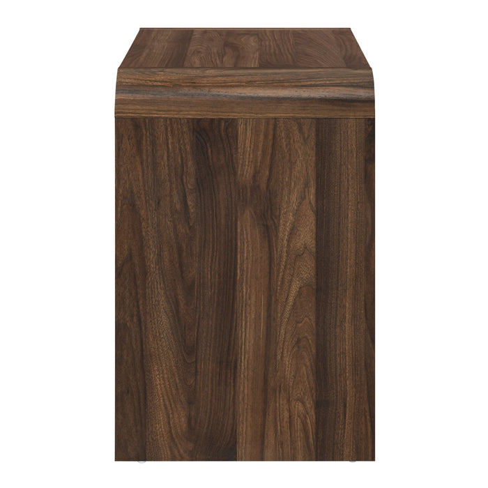 MARA TWO DRAWER END TABLE / BEDSIDE TABLE-WALNUT
