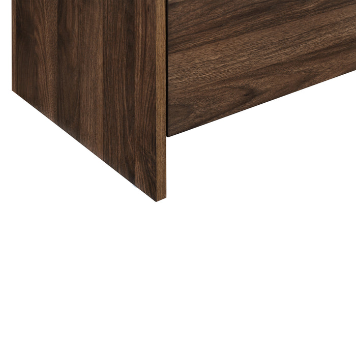 MARA TWO DRAWER END TABLE / BEDSIDE TABLE-WALNUT