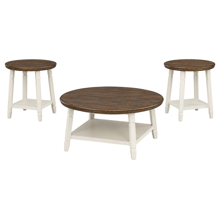 FLAHERTY 3 PIECE OCCASIONAL SET- 1 COFFEE & 2 END TABLES -TWO