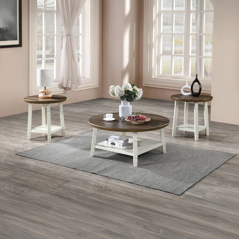 FLAHERTY 3 PIECE OCCASIONAL SET- 1 COFFEE & 2 END TABLES -TWO