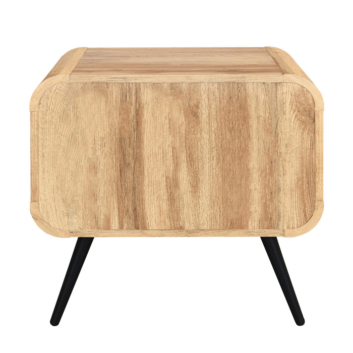 ROWAN ONE DRAWER END TABLE/BEDSIDE TABLE-NATURAL