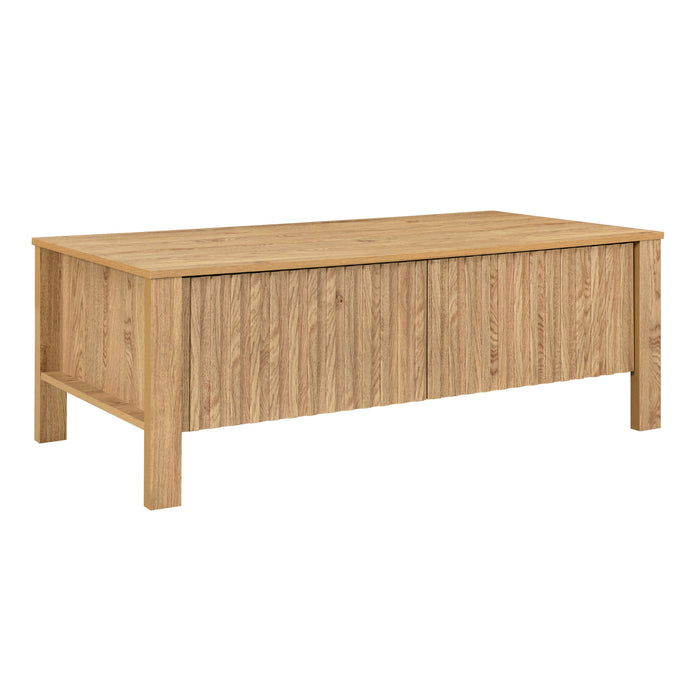 THAYER 47" TWO DRAWER COFFEE TABLE-NATURAL