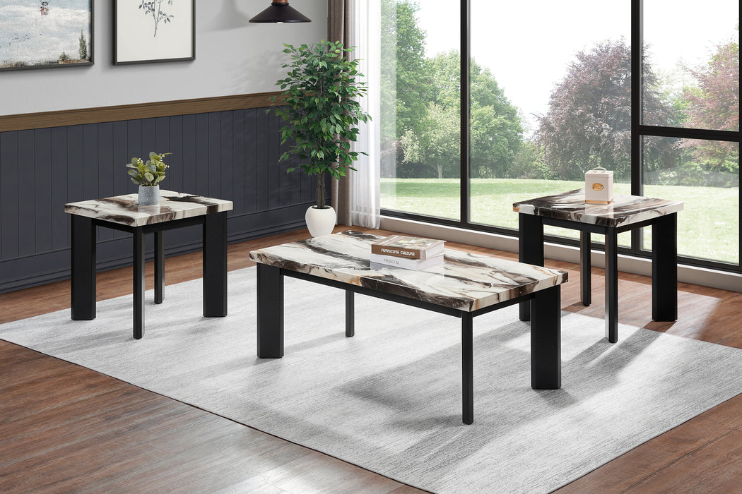 STRATA FAUX MARBLE 3 PC OCCASIONAL SET- 1 COFFEE & 2 END TABL