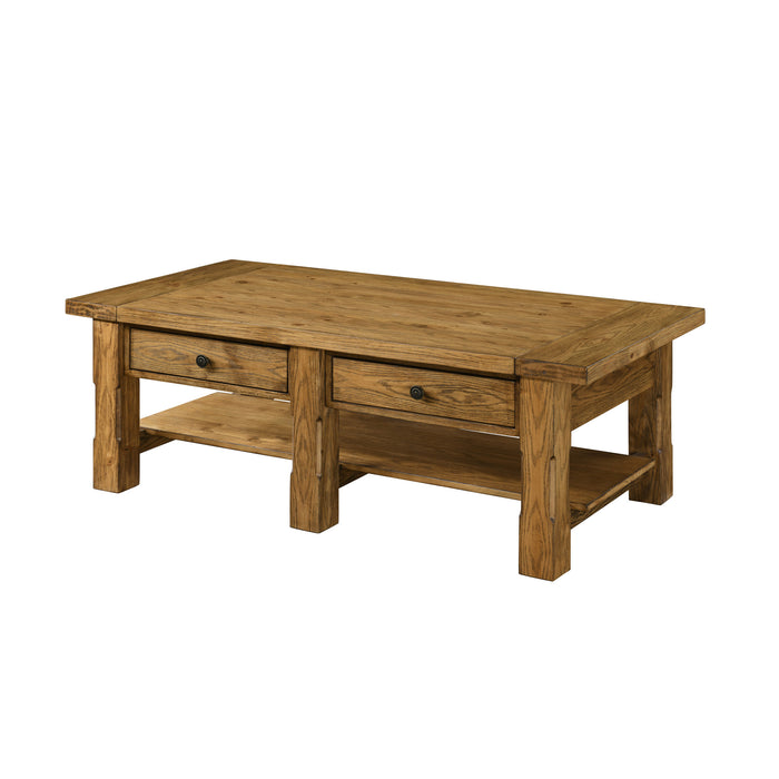 DUNCAN 2 DRAWER COFFEE TABLE -WALNUT