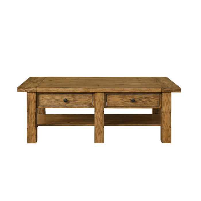 DUNCAN 2 DRAWER COFFEE TABLE -WALNUT