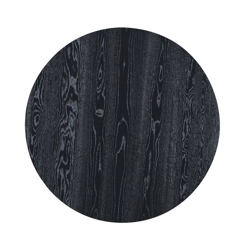 TATE ROUND ONE DRAWER COFFEE TABLE-BLACK