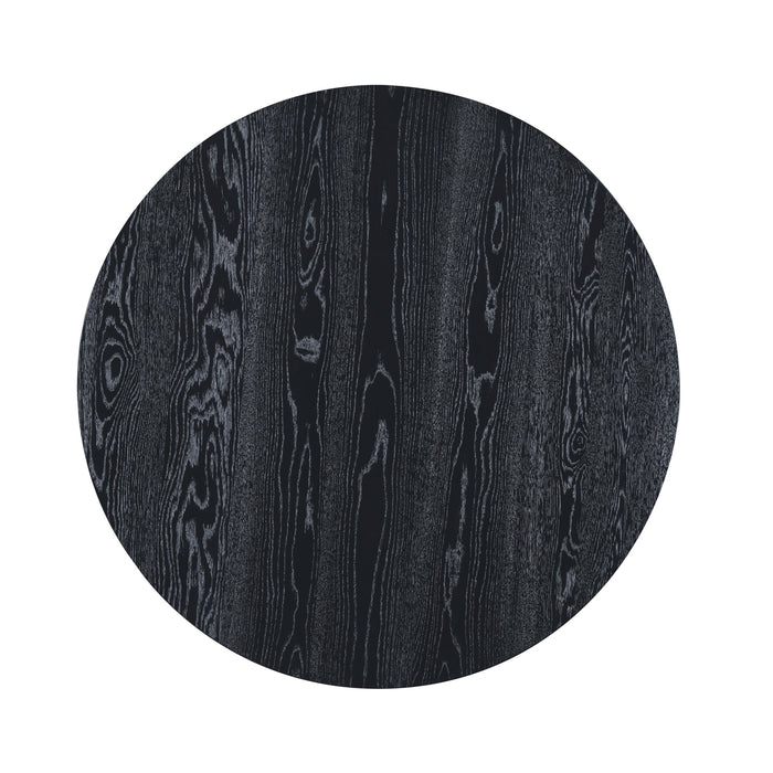 TATE ROUND ONE DRAWER COFFEE TABLE-BLACK