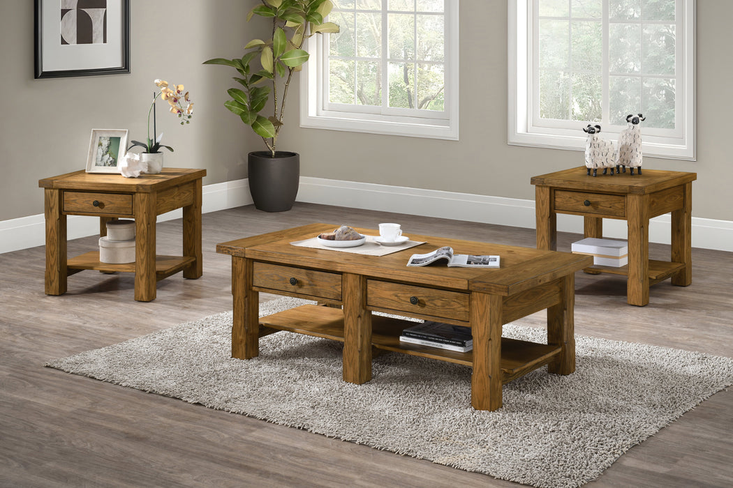 DUNCAN 2 DRAWER COFFEE TABLE -WALNUT