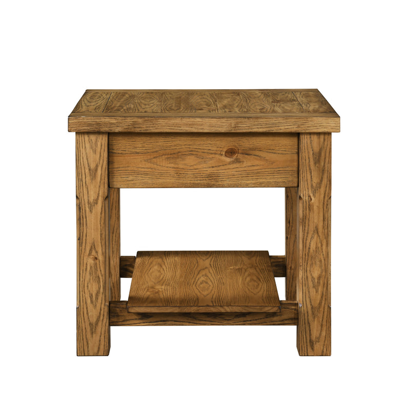 DUNCAN 1 DRAWER END TABLE-WALNUT