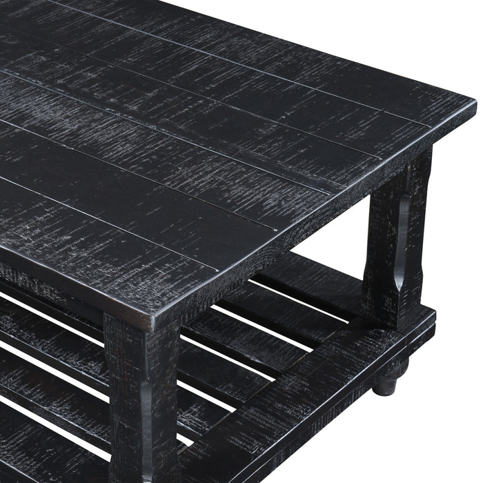 CADE 3 PIECE OCCASIONAL SET- 1 COFFEE & 2 END TABLES - BLACK