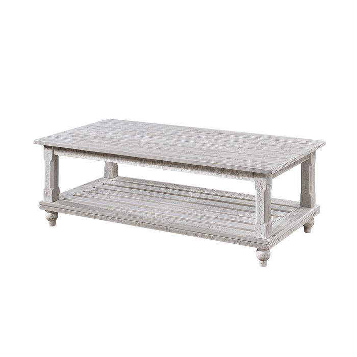 CADE 3 PIECE OCCASIONAL SET- 1 COFFEE & 2 END TABLES - WHITE