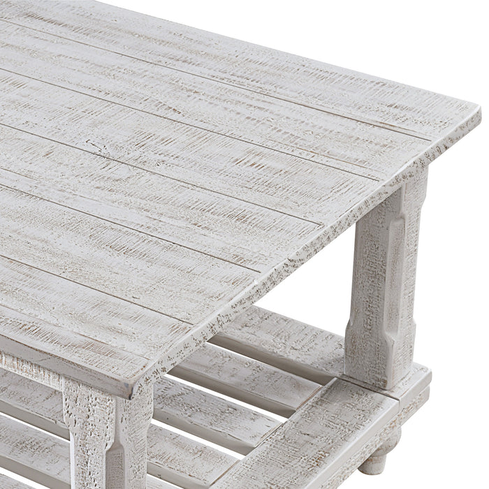 CADE 3 PIECE OCCASIONAL SET- 1 COFFEE & 2 END TABLES - WHITE