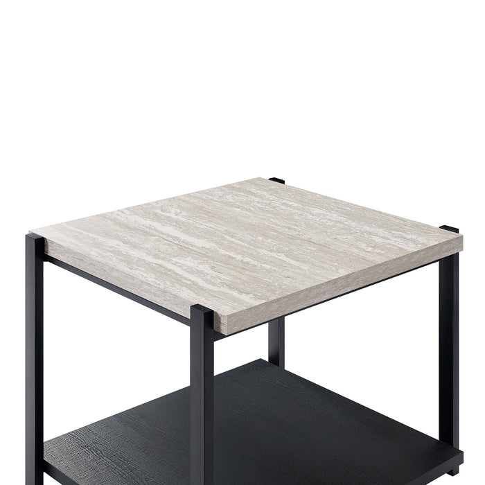 LINEA  3 PC OCCASIONAL SET- 1 COFFEE & 2 END TABLES-LT GRAY F