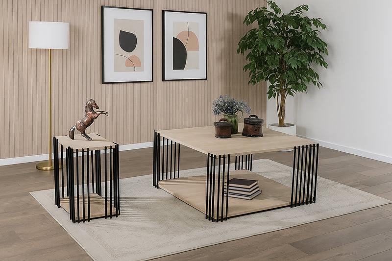 VERTEX RECTANGULAR 3PC OCCASIONAL SET-1 COFFEE TABLE AND 2 EN