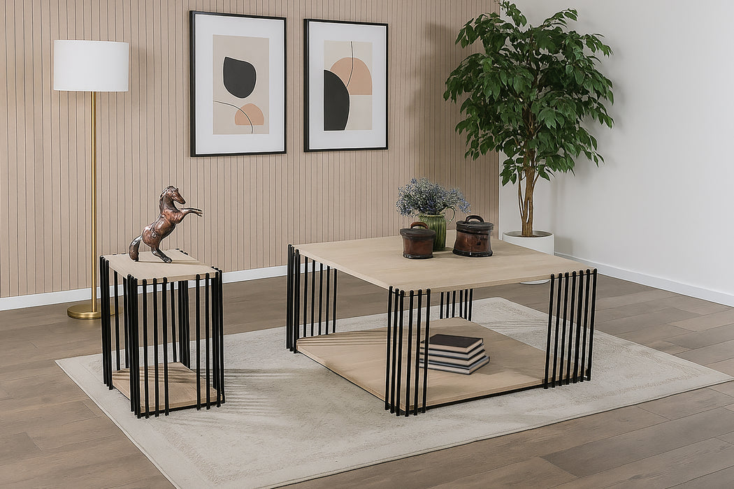 VERTEX RECTANGULAR 3PC OCCASIONAL SET-1 COFFEE TABLE AND 2 EN